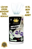 HRPAK (50 ADET)missclean 4xl Mandallı Mop Uyumlu Kutulu Yer Temizlik Bezi , Islak Mendili Lilyum Kokulu - 3