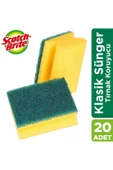 Scotch-brite Yeşil Bul Süngeri 20'li- Tırnak Koruyuculu(5x4) - 1