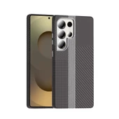 Galaxy S25 Ultra Kılıf M-safe Şarj Özellikli Karbon Fiber Görünümlü Gros Kılıf thumbnail 4