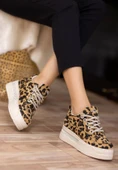 Lulu Leopar Süet Bağcıklı Spor Ayakkabı - 3