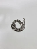 Zincir Motifli 925 Ayar Gümüş Kolye 4mm 38,95 Gram - 6