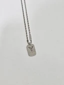 Love U Yazılı 925 Ayar Gümüş Zincir Kolye 4,8 Gram - 2