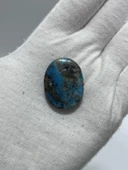 Okyanus Temalı Doğal Kabaşon Firuze Taşı 46,9 Karat - Turkuaz Taşı 9,39 Gram - 1