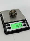Gucci Kaplan Motifli 925 Ayar Gümüş Yüzük 16,9 Gram - 8