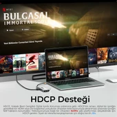 BX10HB Type-C to 4K HDMI 3*USB-A Gigabit Ethernet PD 100W SD ve Micro SD Kart Okuyucu Çoklayıcı Hub thumbnail 6