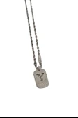 Love U Yazılı 925 Ayar Gümüş Zincir Kolye 4,8 Gram - 1