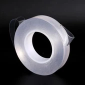 2 Metre X 3 Cm Şeffaf Güçlü Nano Çift Taraflı Silikon Jel Yapıştırıcı Bant - 3