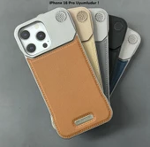 iPhone 16 Pro Parfümlü Koku Hazneli MagSafe Uyumlu Deri Kılıf - 7