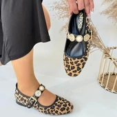 Koope Leopar Süet Babet Ayakkabı - 4