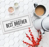 The Mia Dikdörtgen Servis Best Brother - 35 x 16 Cm - 3