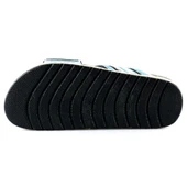 Erkan Saçmacı Siyah Turkuaz Boncuklu Çapraz Bantlı Kristal Taşlı Mantar Taban Görünümlü Terlik - 5