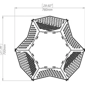 HEXAGON Model Ateş Çukuru Bahçeniz için Dekoratif PORTATİF Altıgen - 9