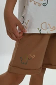 Toontoy Erkek Çocuk Fil Baskılı Şortlu Takım - 8
