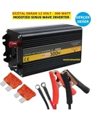 İnverter  12 Volt - 300 Watt Modifıed Sinus Wave Gerçek Değer (12V - 220V Çevirici) - 1
