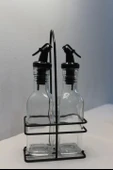 Metal Standlı 2'li Cam Yağlık Sirkelik - 1