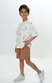 Toontoy Erkek Çocuk Fil Baskılı Şortlu Takım - 5