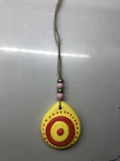 SARI KIRMIZI NAZAR BONCUĞU BAHÇE BALKON DUVAR SÜSÜ - 2