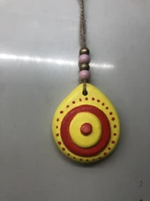 SARI KIRMIZI NAZAR BONCUĞU BAHÇE BALKON DUVAR SÜSÜ - 1