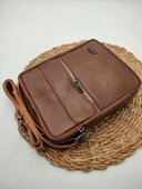 Kendinden Askılı Deri Kol Çantası Taba Renk - 1