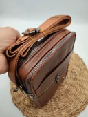 Kendinden Askılı Deri Kol Çantası Taba Renk - 4