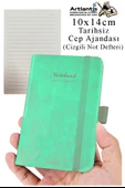 Sert Kapak Tarihsiz Ajanda 10x14 cm 1 Adet Sert Kapak Lastikli Not Defteri Cep Ajandası Çizgili Kalem Tutuculu Thermo - 10