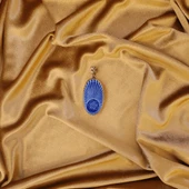 Fısıltı Çiçeği Bronz Çini Taşlı Çelik Zincir Kolye thumbnail 4