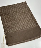 Elegans Monogram Şal-75 X 190-090700-932  Kahverengi - 2
