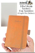 Sert Kapak Tarihsiz Ajanda 10x14 cm 1 Adet Sert Kapak Lastikli Not Defteri Cep Ajandası Çizgili Kalem Tutuculu Thermo - 12