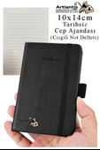 Sert Kapak Tarihsiz Ajanda 10x14 cm 1 Adet Sert Kapak Lastikli Not Defteri Cep Ajandası Çizgili Kalem Tutuculu Thermo - 9