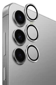 Samsung Galaxy S25 Kamera Lens Koruyucu Alüminyum Çerçeve AluGuard Serisi Oleofobik Yüzey - 1