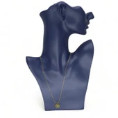 Mavi Papatya Çelik Kolye thumbnail 1