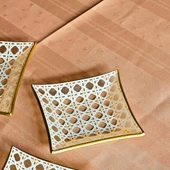 Boabab Kare Opal Altın Yaldızlı 4 Adet Kase - 4