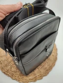 Kendinden Askılı Deri Kol Çantası Siyah Renk - 4