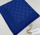 Elegans Monogram Eşarp - 1090750 -924 Saks Mavi - 2