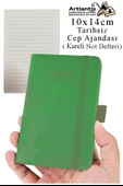 Sert Kapak Tarihsiz Ajanda 10x14 cm 1 Adet Sert Kapak Lastikli Not Defteri Cep Ajandası Kareli Kalem Tutuculu Thermo - 10