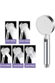 Turbo Duş Başlığı - Yüksek Basınçlı 5 Fonksiyonlu El Duşu, Krom - 4