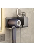 Duvara Monte Edilebilir Saç Kurutma Makinesi Tutucu - Pratik Banyo Organizeri, Depolama Çözümü - 3