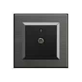 Tenda Quantum Manyetik Gri+siyah Uydu Tv Prizi F Konnektör + Çerçeve Dahildir 10 Adet - 1