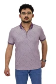 Erkek Polo Yaka Fermuarlı Merserize Jakarlı Tişört 7570 BGL-ST04536 thumbnail 4