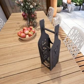 Masa üstü Şarap Şişesi Standı Metal Desenli Dekoratif ve Çok Şık - 6