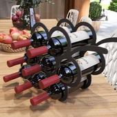 Üzüm Desenli Masa üstü Şarap Şişesi Standı Metal Dekoratif - 2