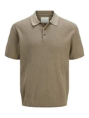 JPRCCCOOPER KNIT POLO SS SN Greige Greige S thumbnail 2