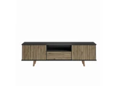 Nova  Zebra Kapak 180 Cm 2 Kapak 2 Çekmeceli Premium Tv Ünitesi - Minifiks - Wood Siyah / Atlantik Çam - 5
