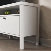 Venezia 2 Çekmece 2 Bölmeli Ahşap Ayaklı Tv 150 Cm Tv Ünitesi - Minifiksli - Wood Beyaz - 3