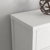 Venezia 6 Çekmeceli Geniş 154 Cm Ahşap Ayaklı Premium Şifonyer - Minifiks - Wood Beyaz - 5