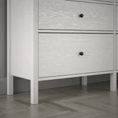 Venezia 6 Çekmeceli Geniş 154 Cm Ahşap Ayaklı Premium Şifonyer - Minifiks - Wood Beyaz - 3