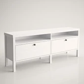 Venezia 2 Çekmece 2 Bölmeli Ahşap Ayaklı Tv 150 Cm Tv Ünitesi - Minifiksli - Wood Beyaz - 6