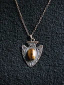 Doğal Taş Kaplangözü Doğal Taşlı Otantik Kadın Kolye 45 Cm Zincirli euk12bkg thumbnail 2