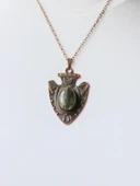 Doğal Taş Labradorit Doğal Taşlı Otantik Kadın Kolye 45 Cm Zincirli euk12blb thumbnail 2