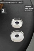 2’li Set Skoçlu Küllük Paslanmaz Çelik Kül Tablası Sigara Küllüğü 8+10 cm - 1